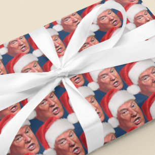 Feuille De Papier Cadeau Le Président Donald Trump Fun Kitsch Noël