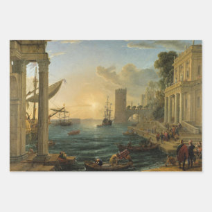 Feuille De Papier Cadeau L'embarquement de la Reine de Saba