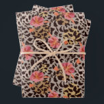 Feuille De Papier Cadeau Léopard Poster de animal Floral<br><div class="desc">Fleurs roses chaudes et taches de léopard noir sur un arrière - plan taupe,  ces feuilles de papier d'emballage sont parfaites pour les fêtes d'anniversaire,  les douches nuptiales,  les baby showers,  les wedding showers ou toute occasion. CORRESPONDRE des articles dans notre magasin.</div>