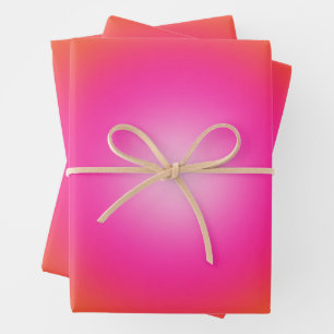 Feuille De Papier Cadeau Les Couleurs 12 Dégradé Orange Et Rose