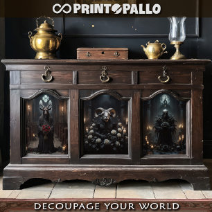 Feuille De Papier Cadeau Les démons animaux gothiques vous apportent des fl