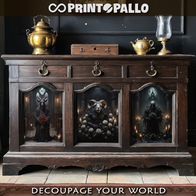 Feuille De Papier Cadeau Les démons animaux gothiques vous apportent des fl (Créateur téléchargé)