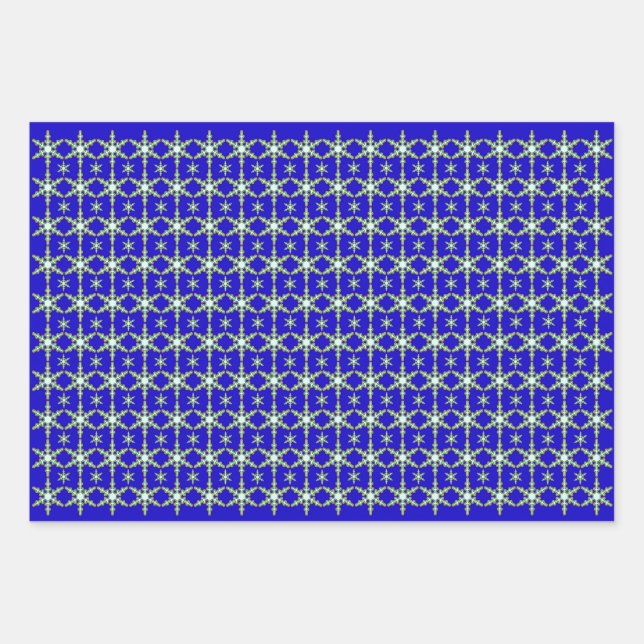 Feuille De Papier Cadeau Les flocons de neige à minuit (Devant)