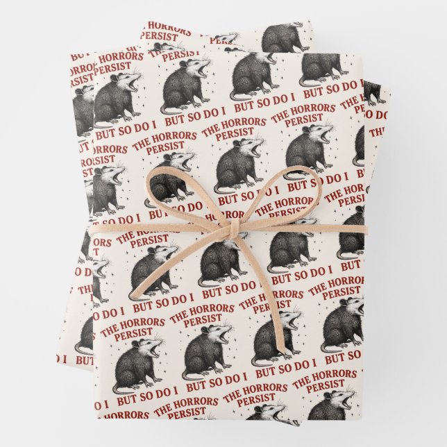 Feuille De Papier Cadeau Les Horreurs Persistent Mais Moi Aussi (En situation)