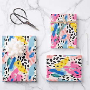 Feuille De Papier Cadeau Les impressions de fourrure des animaux Safari Mot