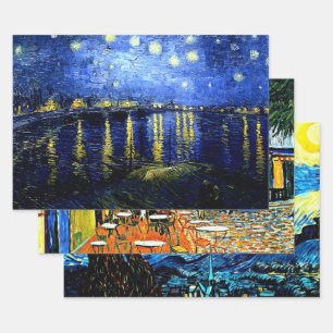 Feuille De Papier Cadeau Les peintures les plus populaires de Van Gogh Wrap