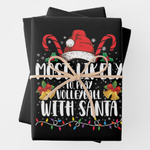 Feuille De Papier Cadeau Les Plus Susceptibles De Jouer Au Volley-Ball Avec