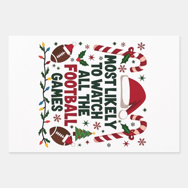 Feuille De Papier Cadeau Les plus susceptibles de regarder tous les jeux de (Devant)