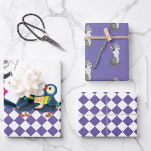 Feuille De Papier Cadeau Les souris et les écureuils jouent un concert