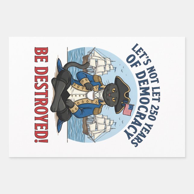 Feuille De Papier Cadeau Let's Not Let 250th Years Of Democracy 4th of july (Devant)