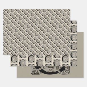 Feuille De Papier Cadeau Lettre C Vintage Monogramme de noeud celtique