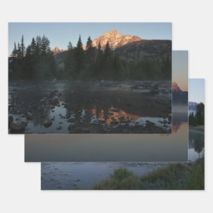 Feuille De Papier Cadeau Lever de soleil de Grand Teton à Cottonwood Creek