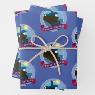 Feuille De Papier Cadeau L'Express polaire   Insigne de train Vintage