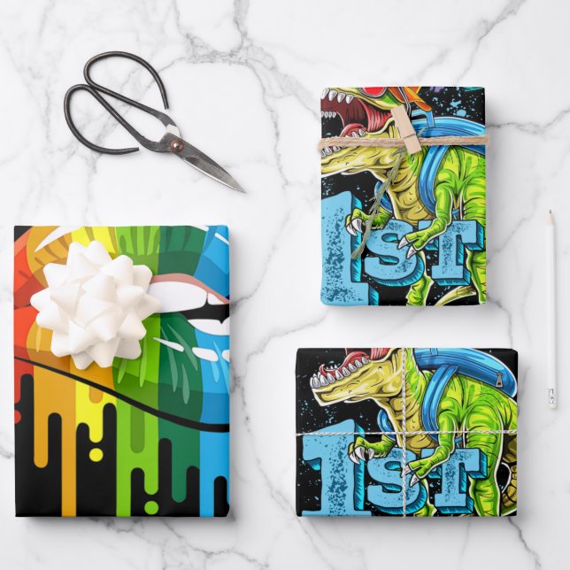 Feuille De Papier Cadeau LGBT Rainbow Lip Gay pride (Recto)