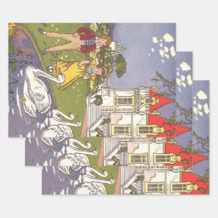 Feuille De Papier Cadeau L'horrible canard, conte de fées Vintage par Hauma