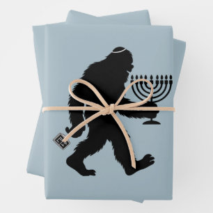 Feuille De Papier Cadeau L'Humour juif Bigfoot Hanoukka Chanukah Hilarié