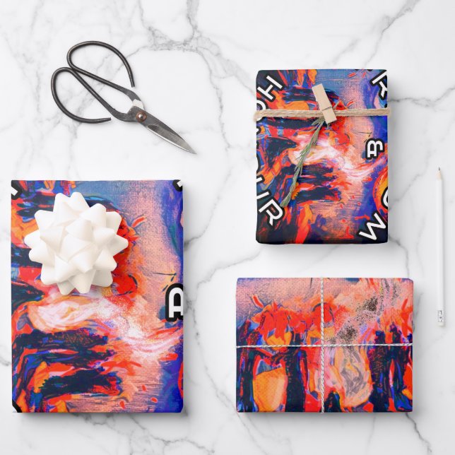 Feuille De Papier Cadeau Liberté et honneur (Recto)