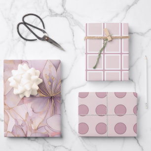 Feuille De Papier Cadeau Lilias Abstraits Modernes Lilas Clair