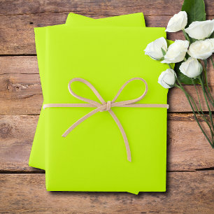 Feuille De Papier Cadeau Lime Zest couleur solide   Classique   Élégant
