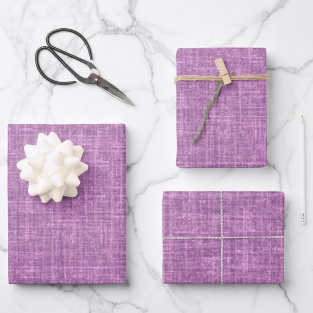 Feuille De Papier Cadeau Lin purpre Orchidée (Recto)