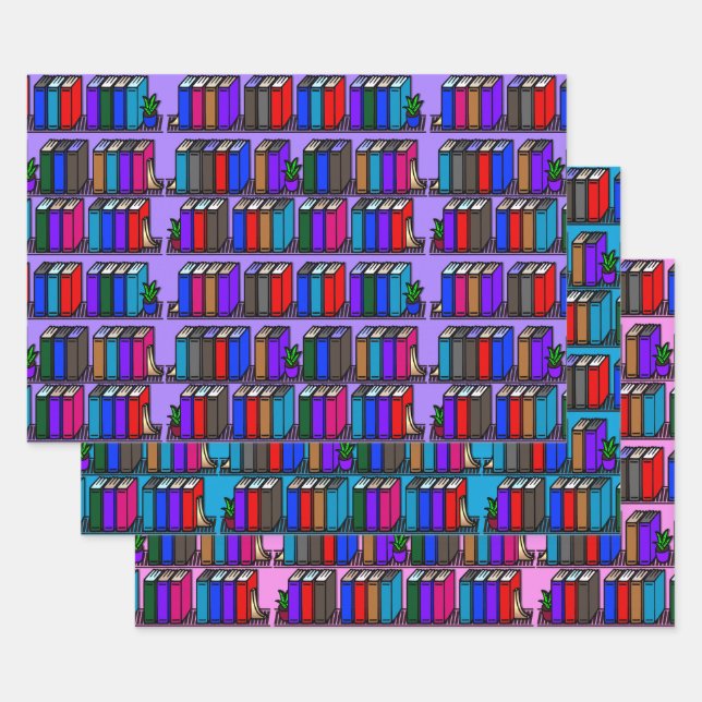 Feuille De Papier Cadeau Little Library Book Shelter Light Collection (Lot)