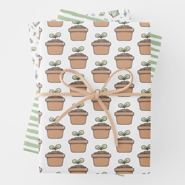 Feuille De Papier Cadeau Little Sprout or Garden (En situation)