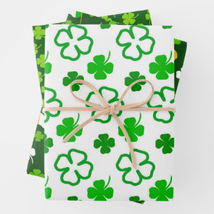 Feuille De Papier Cadeau Livre vert de la Shamrock st. Patrick