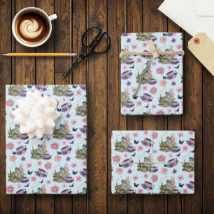Feuille De Papier Cadeau Livres de thé d'amitié de dragon fée
