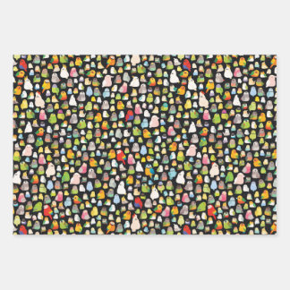 Feuille De Papier Cadeau Loafs d'oiseaux (noir)