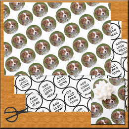 Feuille De Papier Cadeau Logo Art Slogan Photo personnalisé Créez-le vous-m