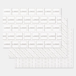 Feuille De Papier Cadeau Logo De Marque Entreprise, Élégant