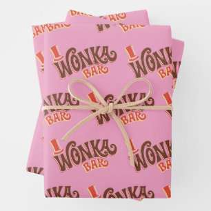 Feuille De Papier Cadeau Logo de Wonka Bar