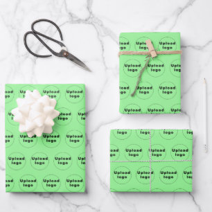Feuille De Papier Cadeau Logo du Motif d'entreprise en toute transparence s