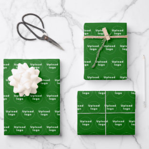 Feuille De Papier Cadeau Logo du Motif d'entreprise en toute transparence s