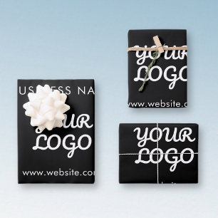 Feuille De Papier Cadeau Logo et texte d'entreprise moderne Couleur modif