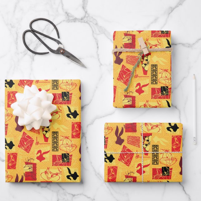 Feuille De Papier Cadeau LOONEY TUNES™ | Year of Rabbit Pattern (Recto)
