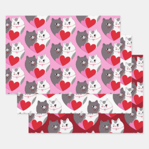 Feuille De Papier Cadeau Love Cats Collection