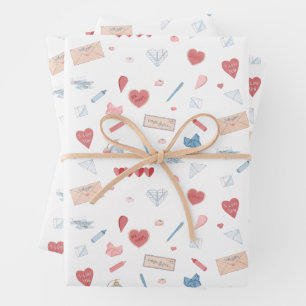 Feuille De Papier Cadeau Love Lettres Valentine papeterie Valetines Day
