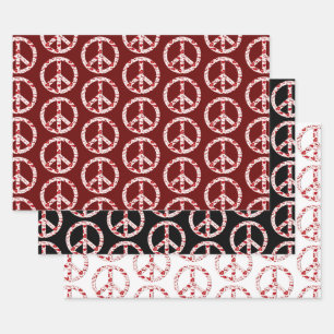 Feuille De Papier Cadeau Love Peace Sign Collection