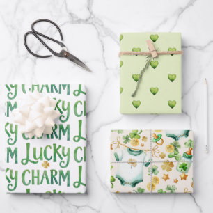 Feuille De Papier Cadeau Lucky Charm Baby shower irlandais