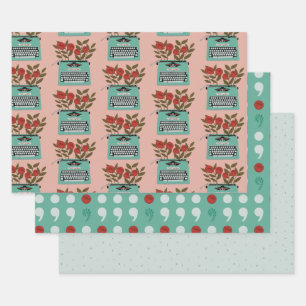 Feuille De Papier Cadeau Machine à écrire vintage