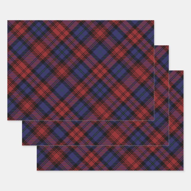Feuille De Papier Cadeau MacLachlan Tartan Plaid Motif Holiday (Lot)