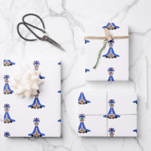 Feuille De Papier Cadeau Magasin de Giraffe d'Halloween Éffrayant