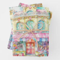 Magasin de jouets à Paris aquarelle
