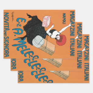 Feuille De Papier Cadeau Magasins Italiens Art Nouveau vintage par Capiello