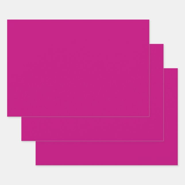 Feuille De Papier Cadeau Magenta (couleur solide)  (Lot)