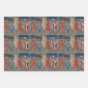 Feuille De Papier Cadeau Magi, Marie et bébé Jésus enveloppement cadeau