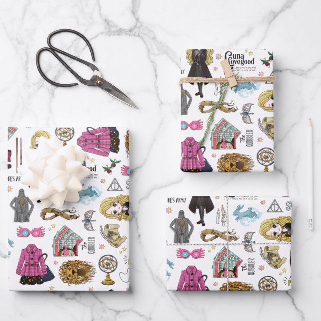 Feuille De Papier Cadeau Magical Luna Lovegood Watercolor (Recto)