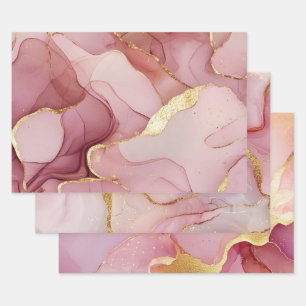 Feuille De Papier Cadeau Magnifique Glam Or Blush Rose Baby Shower Mariage