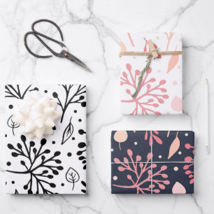 Feuille De Papier Cadeau Magnifique motif floral